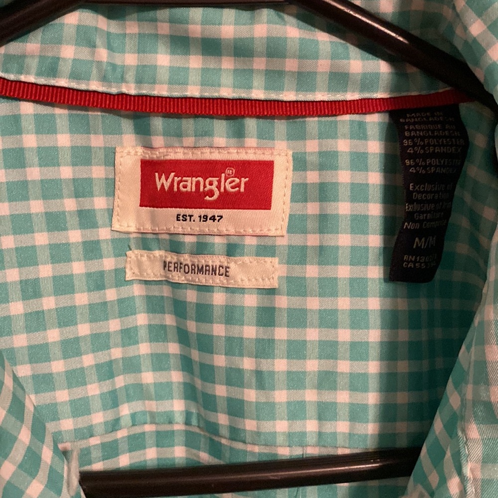 Wrangler Performance Plaid Button Down Shirt - image 2